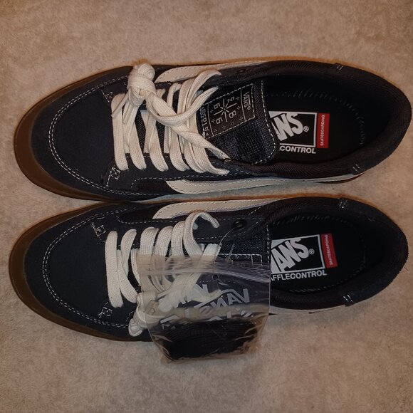 Vans Men's 7/Women's 8.5 Berle Pro Canvas Suede Skate Black Dark Gum - Picture 9 of 13